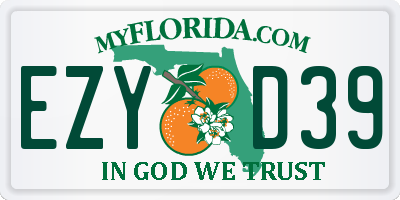 FL license plate EZYD39