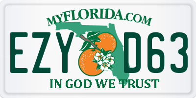 FL license plate EZYD63