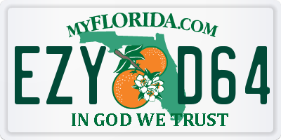 FL license plate EZYD64