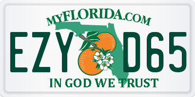 FL license plate EZYD65