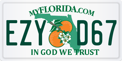 FL license plate EZYD67