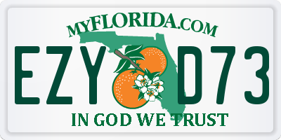 FL license plate EZYD73