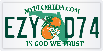 FL license plate EZYD74