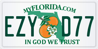 FL license plate EZYD77