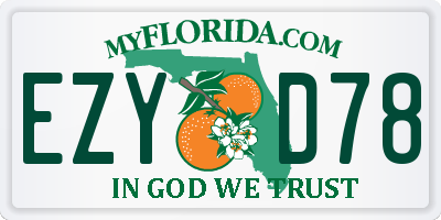 FL license plate EZYD78