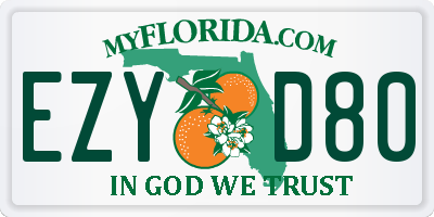 FL license plate EZYD80