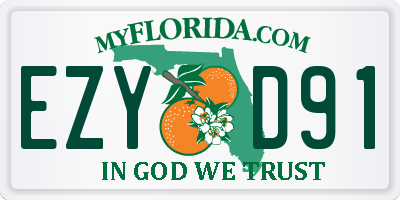 FL license plate EZYD91