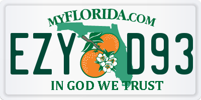 FL license plate EZYD93