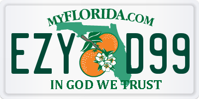 FL license plate EZYD99