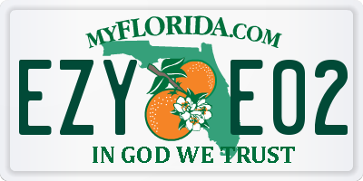 FL license plate EZYE02