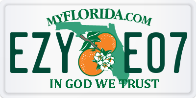 FL license plate EZYE07