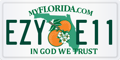 FL license plate EZYE11