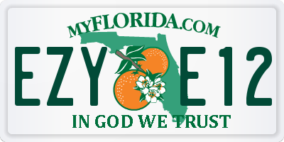 FL license plate EZYE12