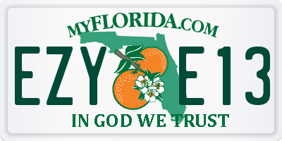 FL license plate EZYE13