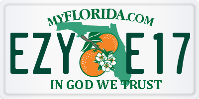 FL license plate EZYE17