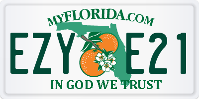 FL license plate EZYE21