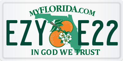 FL license plate EZYE22