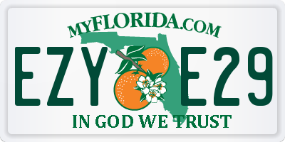 FL license plate EZYE29