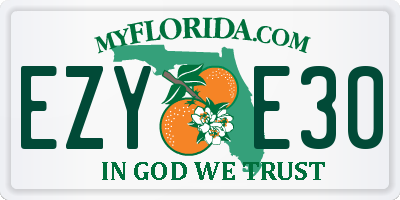 FL license plate EZYE30