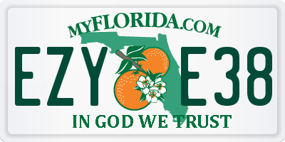 FL license plate EZYE38