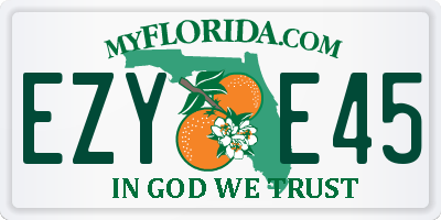 FL license plate EZYE45