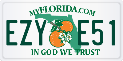 FL license plate EZYE51