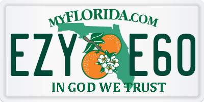 FL license plate EZYE60