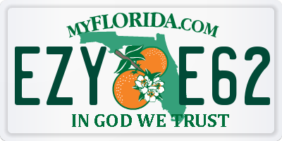 FL license plate EZYE62