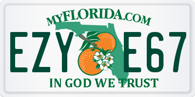 FL license plate EZYE67