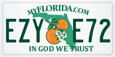 FL license plate EZYE72