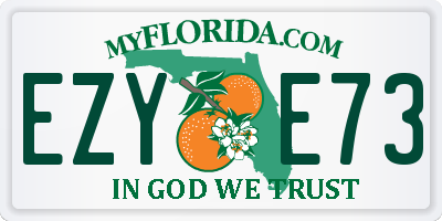 FL license plate EZYE73