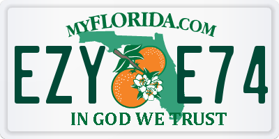 FL license plate EZYE74