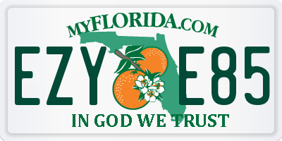 FL license plate EZYE85