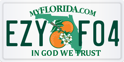 FL license plate EZYF04