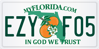 FL license plate EZYF05