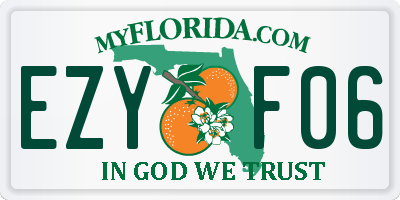 FL license plate EZYF06