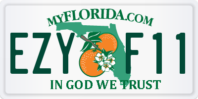 FL license plate EZYF11