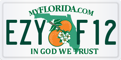 FL license plate EZYF12