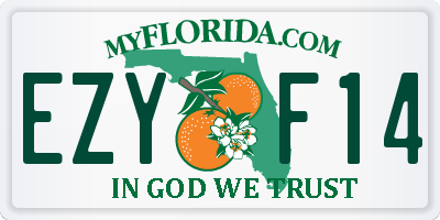 FL license plate EZYF14