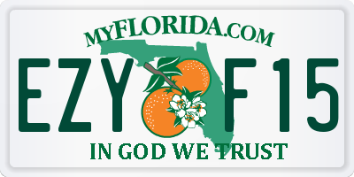 FL license plate EZYF15