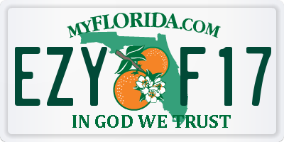 FL license plate EZYF17