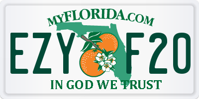 FL license plate EZYF20