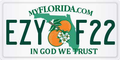 FL license plate EZYF22