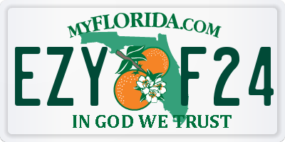 FL license plate EZYF24