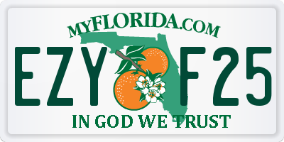 FL license plate EZYF25