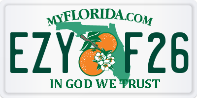 FL license plate EZYF26