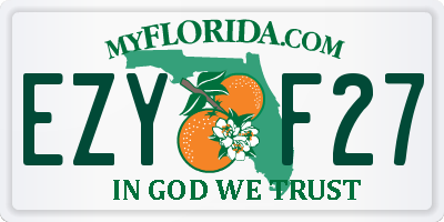 FL license plate EZYF27