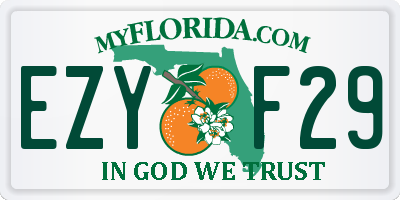 FL license plate EZYF29