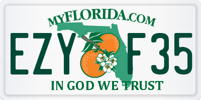 FL license plate EZYF35