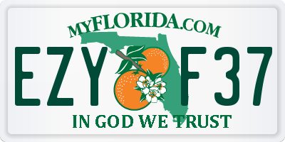 FL license plate EZYF37